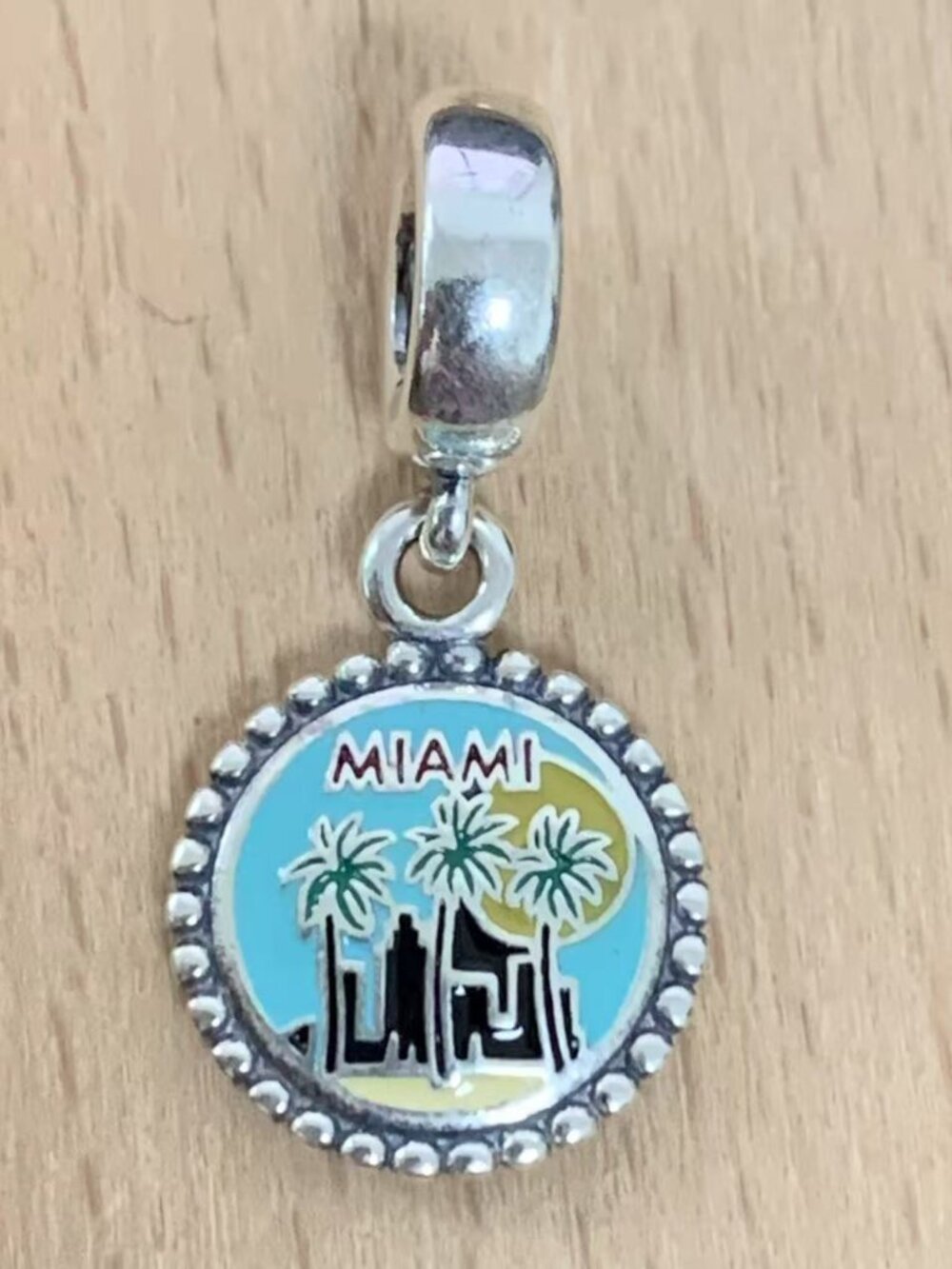 Pandora Miami Exclusive Charm Dangle Pendant, S925 Silver Jewelry Bracelets